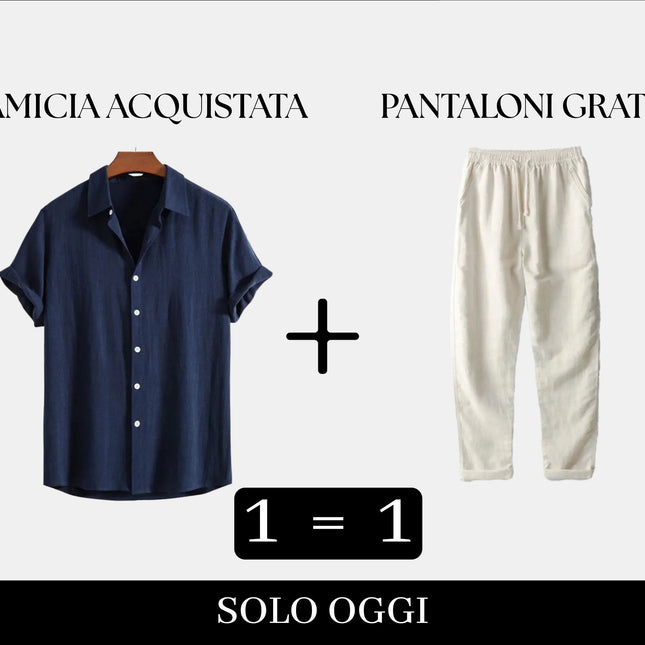Duo di Lino: Camicia acquistata, pantalone in omaggio!
